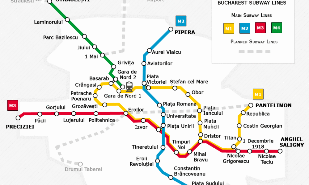 Карта Метро в Бухаресте